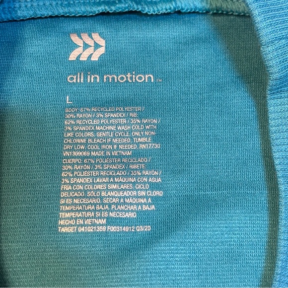 Target All In Motion Deep Turquoise Crew Neck Top - Picture 7 of 11